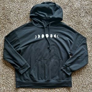 Black Shein Moon Sweatshirt